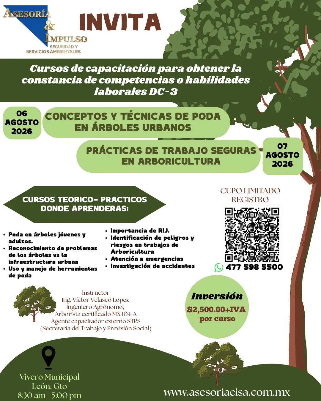 Cursos de Capacitación Arboricultura DC-3
